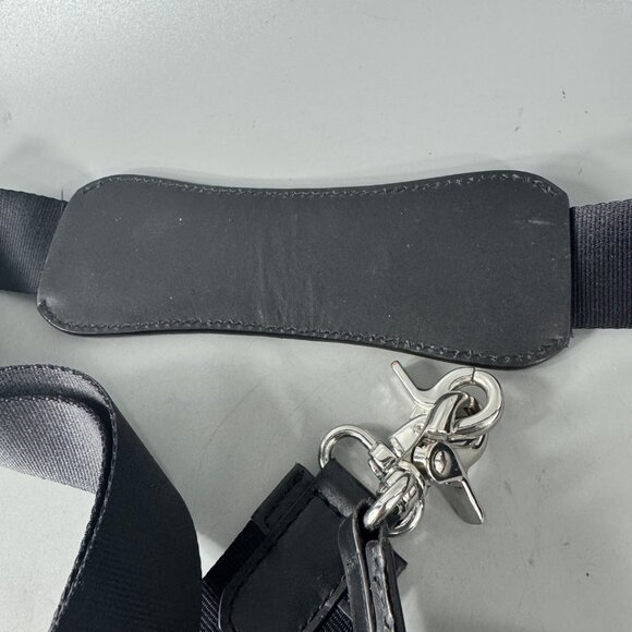 Cole Haan Black Nylon with Black Leather Accents Briefcase Adjustable Strap - Picture 8 of 8